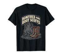 Botas Vaqueras rústicas para hogueras y Botas Camiseta gráfica económica
