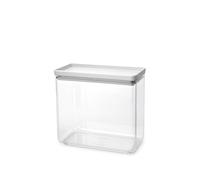Bote apilable TASTY+ Brabantia | Recipiente hermético XL para guardar alimentos con tapa de silicona para la cocina | Tarro para comida seca y húmeda, azúcar, harina | 3,5 L de capacidad | Light Grey