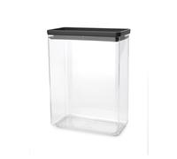 Brabantia Recipiente apilable TASTY+ 5,4 L hermético con tapa de silicona Gris oscuro