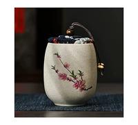 bote de te Mini lata de té cerámica gruesa estilo chino, 180ML