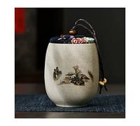 bote de te Mini lata de té cerámica gruesa estilo chino, 180ML