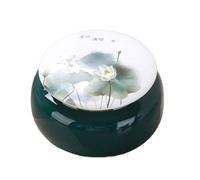 bote de te Recipiente de té cerámica con tapa, tarro almacenamiento for el hogar(Green)