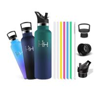 Botella Agua Acero Inoxidable- Termo 500ml- Cantimplora Acero Inoxidable | Botella Termica A Prueba de Fugas- Cantimplora Gym- Mantiene 24H Frio/12H Calor- Cantimplora para Ciclismo, Niños & Adultos