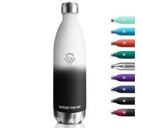 Botella Agua Termica 1L, Botella Agua Acero Inoxidable sin BPA, Botella Termica Reutilizable con Doble Pared, Termo A Prueba de Fugas, Botella Termo para Niños, Adultos, Escuela, Oficina, Gimnasio