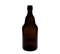 Botella de cerveza de 2.000 ml, vidrio, marrón, boca: cierre de palanca