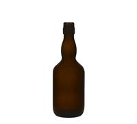Botella de cerveza de 500 ml con cuello de ánfora, vidrio, verde antiguo, boca: cierre de palanca