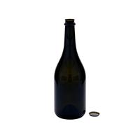 Botella de cerveza de 750 ml 'Horta', vidrio, verde antiguo, boca: tapón corona