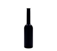 Botella de cristal de 200 ml 'Opera', negra, boca: corcho