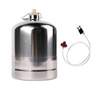 Botella de Gas Vacía para Parrilla Recargable Depósito de Gas Portátil Acero Inoxidable con Tapón Antipolvo Adecuada para Campamentos Barbacoa Excursi, 1.35L