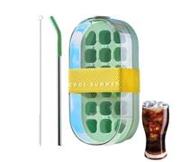 Botella de Hielo | 18 Cubículos para Hielo Triturado - Cubitera Reutilizable Desmoldado Fácil Para Refrescos Bebidas Cócteles Café Whisky