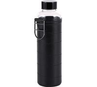 Botella de vidrio 600 ml en color negro Bergner colección Blacky