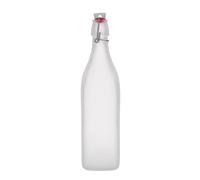 Botella de vidrio de 1.000 ml 'Swing, cuadrada, esmerilada, boca: cierre de palanca'