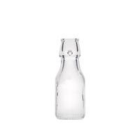 Botella de vidrio de 125 ml 'Swing', cuadrada, boca: cierre de palanca