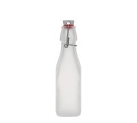 Botella de vidrio de 250 ml 'Swing, cuadrada, blanca, boca: cierre de palanca'