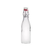 Botella de vidrio de 250 ml 'Swing', cuadrada, boca: cierre de palanca