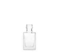 Botella de vidrio de 50 ml 'Cube', cuadrada, boca: PP 24