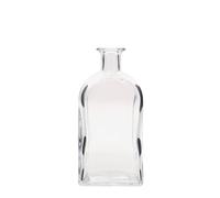 Botella de vidrio de 700 ml, Apotheker Carré, cuadrada, boca: corcho