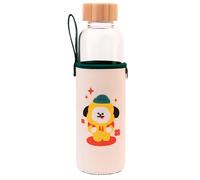 Botella de vidrio reutilizable de 500 ml con diseño de CHIMMY y funda