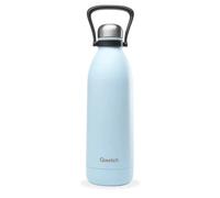 Qwetch - Botella Térmica Grande Inox 1,5L Azul Pastel Titan - 48h Frío y 16h Caliente - Hermética & Sin BPA - Cantimplora de Acero Inoxidable con Asa - Termo para Camping, Picnic, Familia
