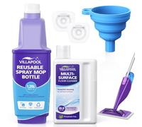 Botella recargable para mopa Swiffer® Wet Jet™, incluye limpiador de suelos | Incluye botella vacía recargable de polietileno de alta densidad de 1,25 L, limpiador concentrado de suelos de 0,5 L