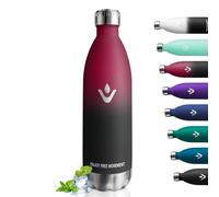 Botella Termica 1L, Botella de Agua Reutilizable con Doble Aislamiento, Cantimplora Termica Acero Inoxidable sin BPA, A Prueba de Fugas, Termo Agua para Niños, Escuela, Oficina, Gimnasio y Deporte