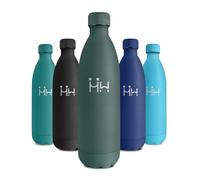 Botella Termica 1L, Termo Agua sin BPA Reutilizable, Cantimplora Acero Inoxidable, Botella Agua con Doble Pared, Garrafa Termica para Escuela, Oficina, Camping, Viajes, Niños, Adultos, Senderismo