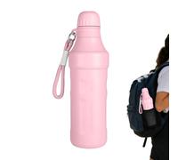Botella térmica, 500 ml, portátil, al vacío, con correa, pequeña, botella de agua caliente de acero inoxidable para una construcción resistente, vasos con diseño compacto, accesorio fácil de usar