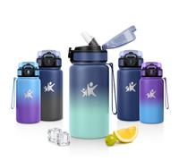 Botella Termica 500ml Acero Inoxidable, Cantimplora con Pajita, sin BPA | a Prueba de Fugas, Doble Pared al Vacío, Portátil para Escuela Oficina Camping