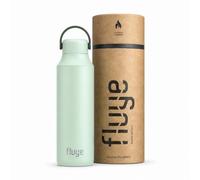 Botella Termica 600ml - Sin Sabor Metalico - Botella interior ceramica - Botella de agua acero Inoxidable 18/8 - Frio 24h Calor 12h - Cantimplora Acero Inoxidable - Botella Gym -Fluye Ceramic Pro Mint
