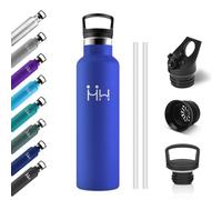 Botella Termica 750ml, Cantimplora Termica con Pajita, Botella Termica con Doble Pared Aislante, a Prueba de Fugas, Cantimplora Termica Reutilizable, sin BPA, Termo para Escuela, Adultos, Deporte
