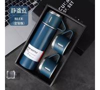 Botella Térmica de Acero Inoxidable 500 ml - Termo de Doble Pared con Tapa Taza, Portátil y Antifugas Blue