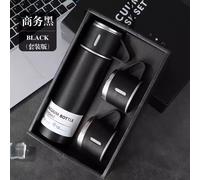 Botella Térmica de Acero Inoxidable 500 ml - Termo de Doble Pared con Tapa Taza, Portátil y Antifugas Black