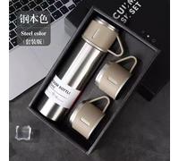 Botella Térmica de Acero Inoxidable 500 ml - Termo de Doble Pared con Tapa Taza, Portátil y Antifugas Brown