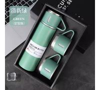 Botella Térmica de Acero Inoxidable 500 ml - Termo de Doble Pared con Tapa Taza, Portátil y Antifugas Green