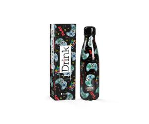 Botella Térmica Let's Play 500 ml - Diseño Gamer de Acero Inoxidable