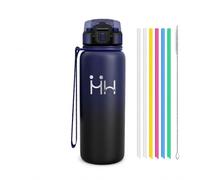 Botella Termica, Libre de BPA 750 ml, Botella Agua Acero Inoxidable, A Prueba De Fugas Aislamiento De Doble Capa, Cantimplora, Incluye 6 Pajillas, Garrafa Termica, Para Deporte, Ejercicio