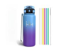 Botella Termica, Libre de BPA 750 ml, Botella Agua Acero Inoxidable, A Prueba De Fugas Aislamiento De Doble Capa, Cantimplora, Incluye 6 Pajillas, Garrafa Termica, Para Deporte, Ejercicio