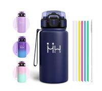 Botella Termica, Libre de BPA 750 ml, Botella Agua Acero Inoxidable, A Prueba De Fugas Aislamiento De Doble Capa, Cantimplora, Incluye 6 Pajillas, Garrafa Termica, Para Deporte, Ejercicio