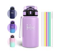 Botella Termica, Libre de BPA 750 ml, Botella Agua Acero Inoxidable, A Prueba De Fugas Aislamiento De Doble Capa, Cantimplora, Incluye 6 Pajillas, Garrafa Termica, Para Deporte, Ejercicio