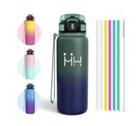 Botella Termica, Libre de BPA 750 ml, Botella Agua Acero Inoxidable, A Prueba De Fugas Aislamiento De Doble Capa, Cantimplora, Incluye 6 Pajillas, Garrafa Termica, Para Deporte, Ejercicio