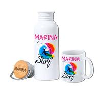 Botella Térmica Personalizada Acero Inox 700 ml Foto/Texto Tapón personaliz | Grabado a color, tapón bambú, sin BPA, conserva bebidas frías y calientes