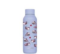 Botella térmica Quokka Solid Minecraft Lavender Axolotl de acero inoxidable 510 ml - Doble pared al vacío, 12 h caliente y 18 h fría, boca ancha, tapa antigoteo, idea de regalo