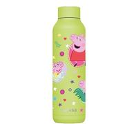 Botella térmica Quokka Solid Peppa Pig Apple Green de acero inoxidable 630 ml - Doble pared al vacío, 12 h caliente y 18 h fría, boca ancha, tapa antigoteo, idea de regalo