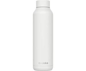 Botella térmica Quokka Solid White de acero inoxidable 630 ml - Doble pared al vacío, 12 h caliente y 18 h fría, boca ancha, tapa antigoteo, idea de regalo