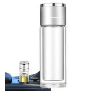 Botellas de agua genéricas, doble capa té infuser botella, Leak-Proof Reusable Thermal Cup, Heat-Resistant Portable Travel Mug for Home, Workplace Desk, Commuting, Daily Hydration Use