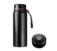 Botellas de agua inteligentes de 24 onzas con pantalla digital de temperatura, infusor de café, té, taza térmica LED, doble pared, aislada al vacío, termo de acero inoxidable, a prueba de fugas, taza