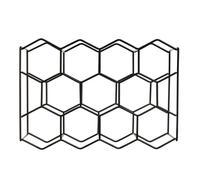 Botellero de metal negro hexagonal para encimera Lola Home