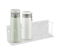 Botellero magnético - Portavasos de acero al carbono 43x11x14 cm, estante para frigorífico | Organizador de bebidas montado en la pared, soporte de presentación resistente, práctico recipiente para b