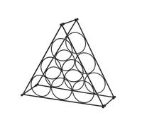 Botellero metálico compacto triangular para 6 botellas