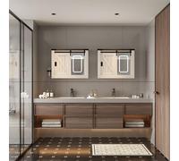 Botiquín - Armario para medicamentos - Mueble de baño - Espejo con armario - Armario de almacenamiento - Madera maciza rústica blanca